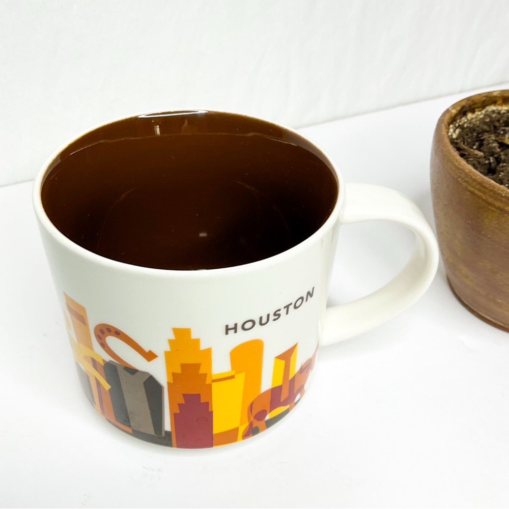 Starbucks Houston You Are Here Mug Skyline Brown Interior - Picture 2 of 8
